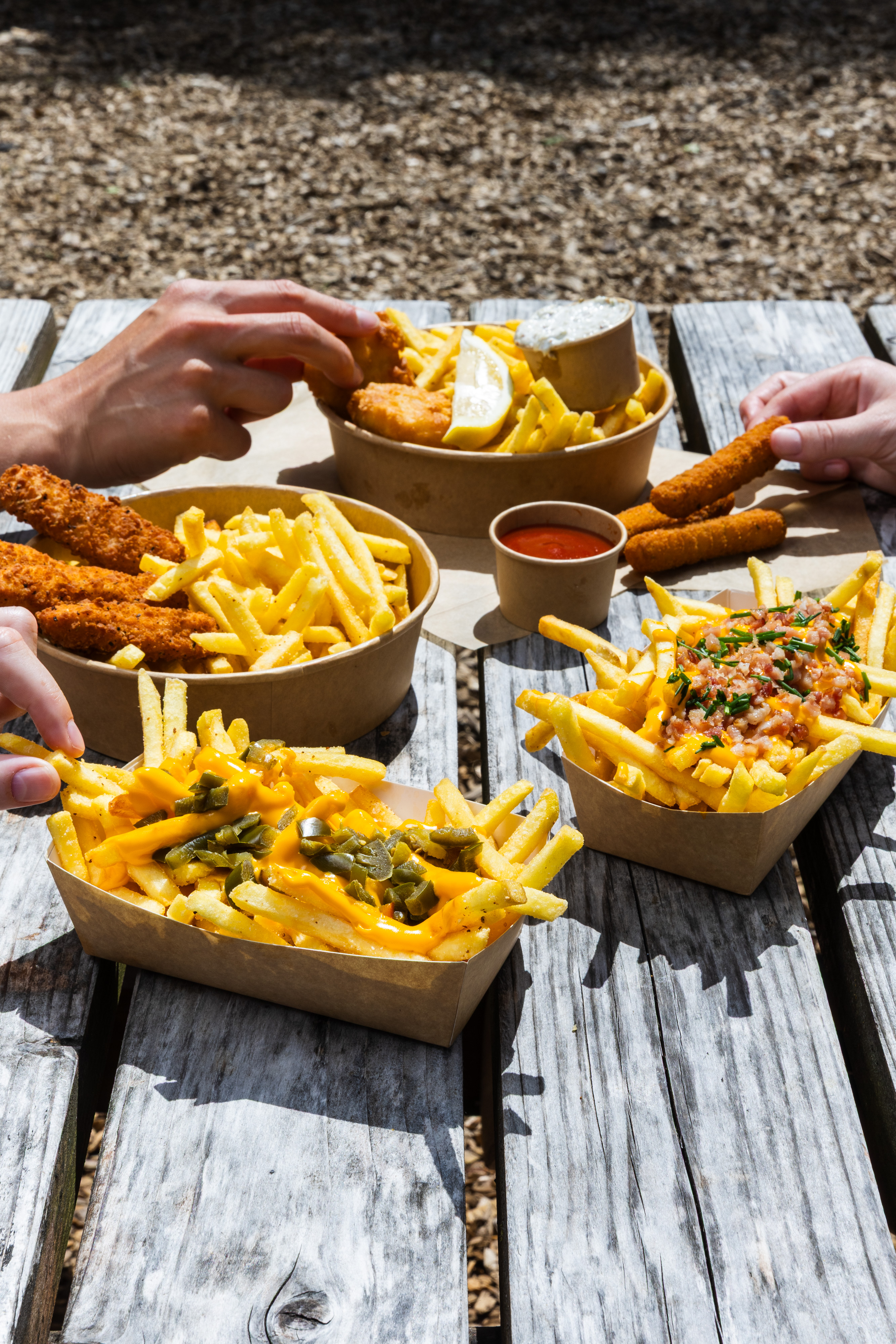 Lækre fisk og fritter mm i Fritteriet
